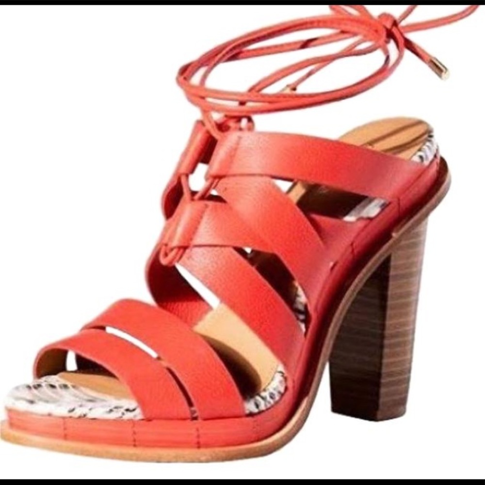 Calvin Klein
Deep Coral Penelope Toscana Leather Sandals
Size: US 8 Regular